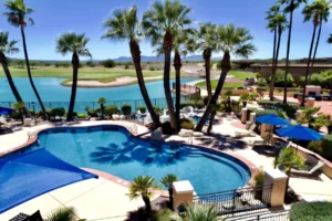 Canoa Ranch Golf Resort swimming pool and golf course