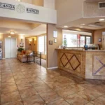 Front desk and lobby at Canoa Ranch, home to extended stay suites near Tucson