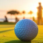 lagay mo rin tong alt text Late summer golf in Green Valley — golfer teeing off in sunset light